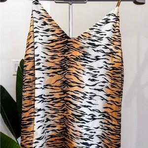 Cami NYC Tiger Print Camisole in Black, White, and Orange